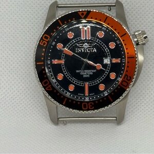 Invicta Men's Black and Orange Dive Watch Face 0143